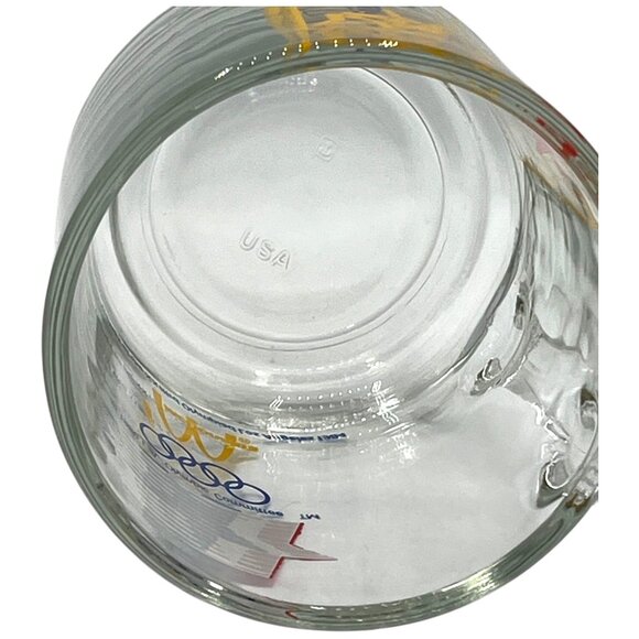 Pair of 1984 McDonalds Olympic Glass Mugs LA Olympic Committee Logo Sports Icons - Picture 6 of 8